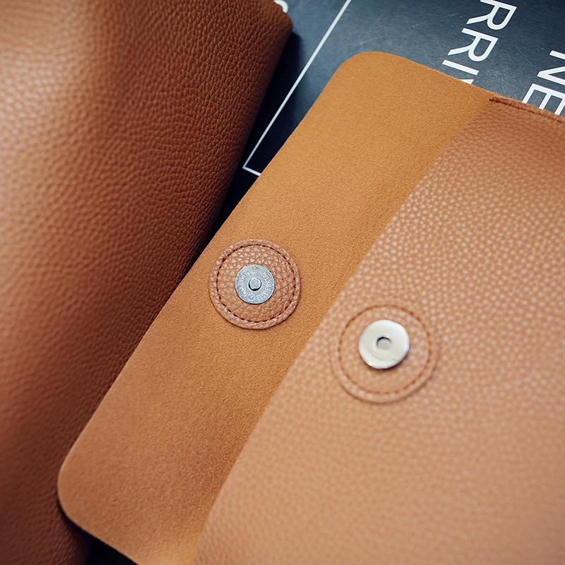 Women 2PCS High Capacity  PU Shoulder Bag with Mini Clutch Purse