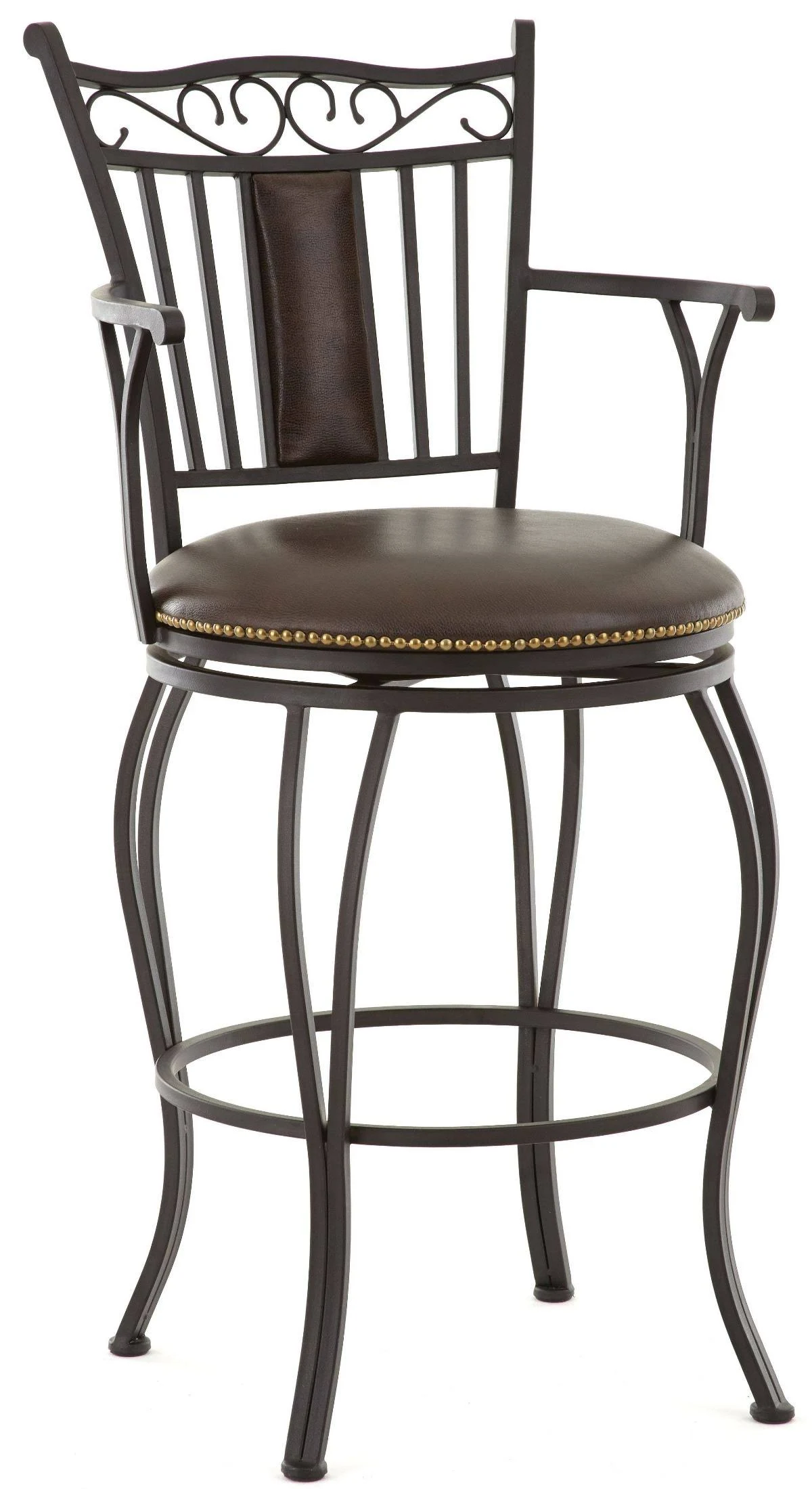 Steve Silver Barbara Jumbo Swivel Bar Chair with Armrest