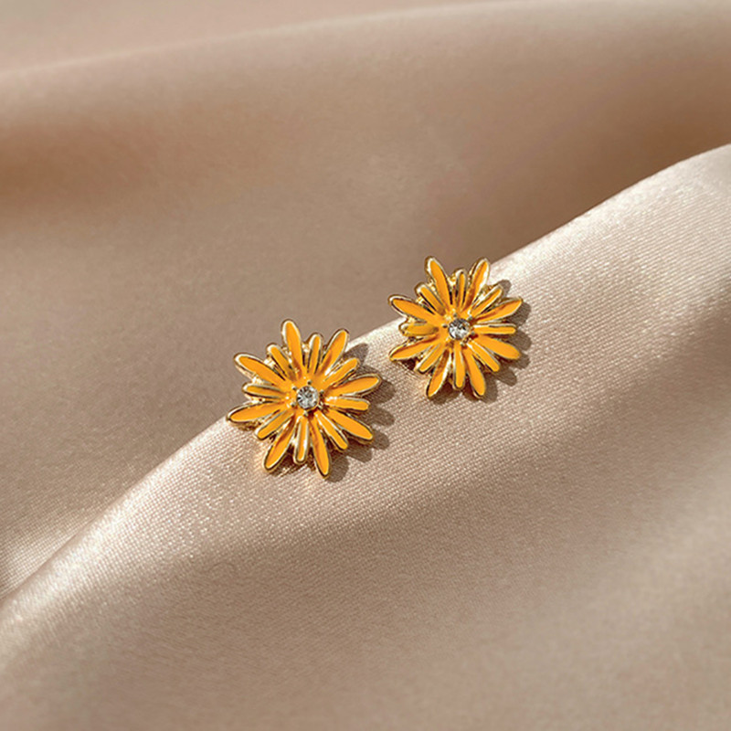 韩国S925银针小清新耳环百搭气质心形珍珠耳饰个性防过敏耳钉批发