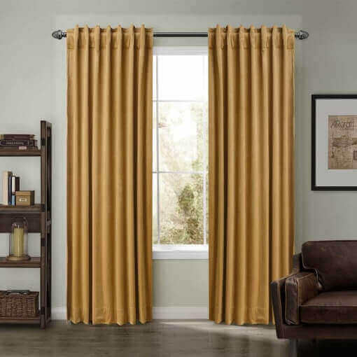 Set of 2 Back Tab and Rod Pocket 2 IN 1 Unlined Velvet Drape Birkin