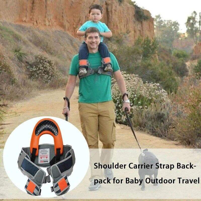 Hands-Free Shoulder Carrier with Ankle Straps and Cushioned Hip Seat Nylon Child