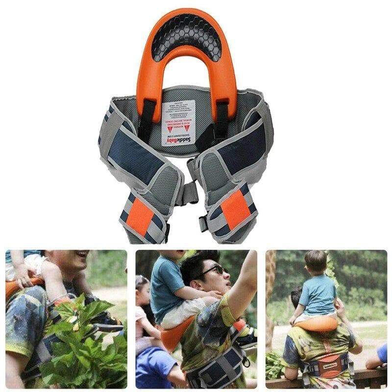 Hands-Free Shoulder Carrier with Ankle Straps and Cushioned Hip Seat Nylon Child