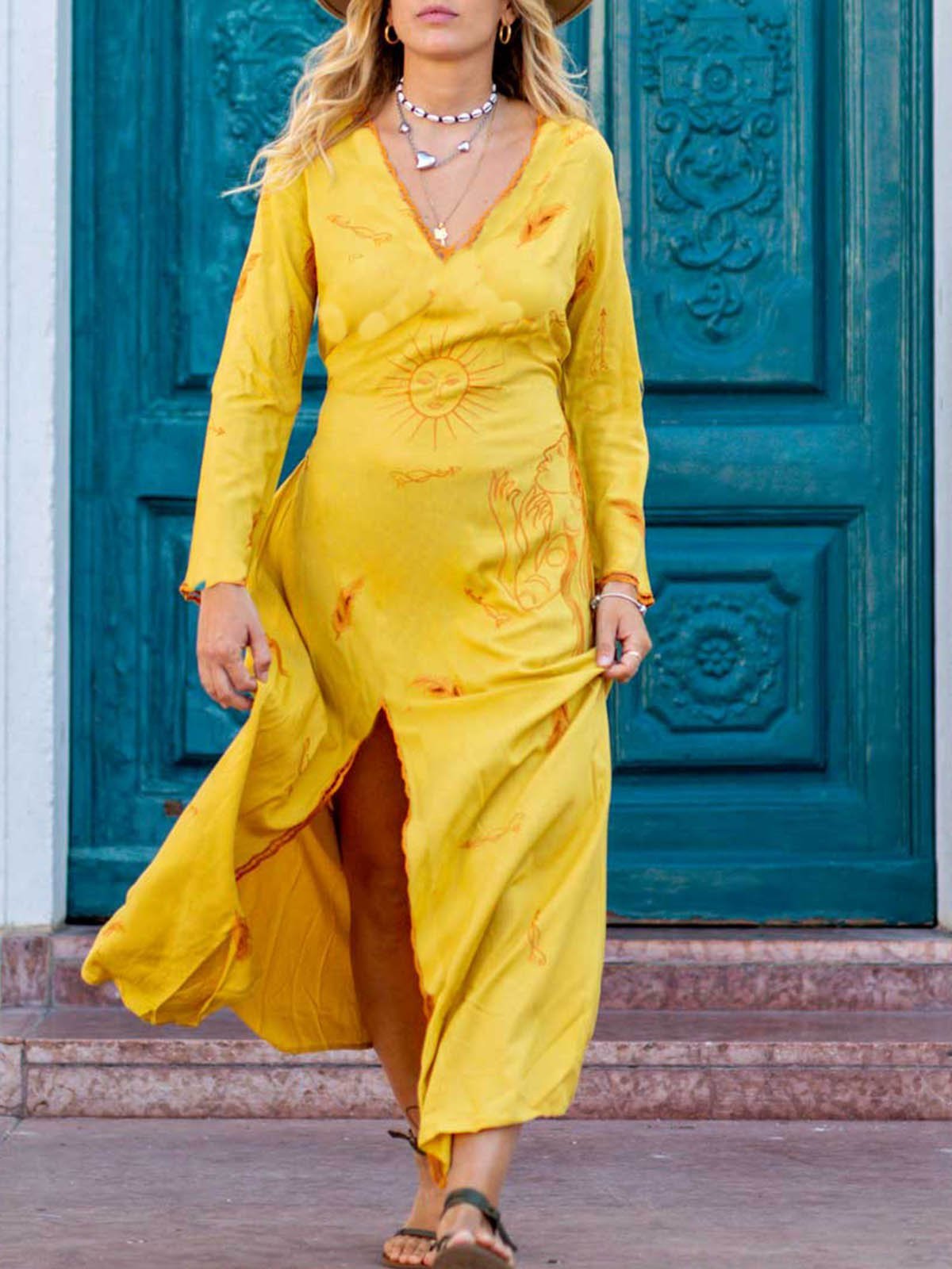 Chiffon Casual Long Sleeve Dresses