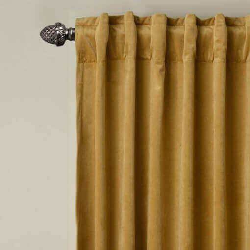 Set of 2 Back Tab and Rod Pocket 2 IN 1 Unlined Velvet Drape Birkin