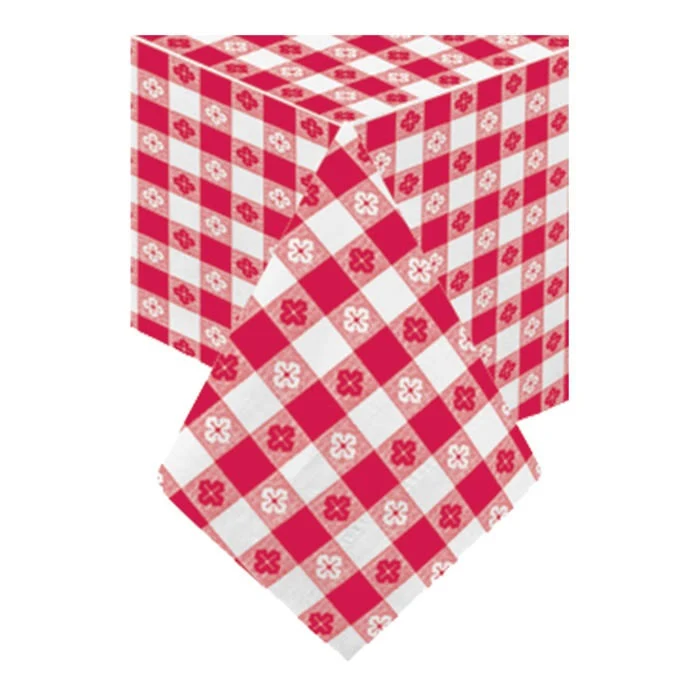 Hoffmaster 220470 Red Gingham Tablecover,54x22x54