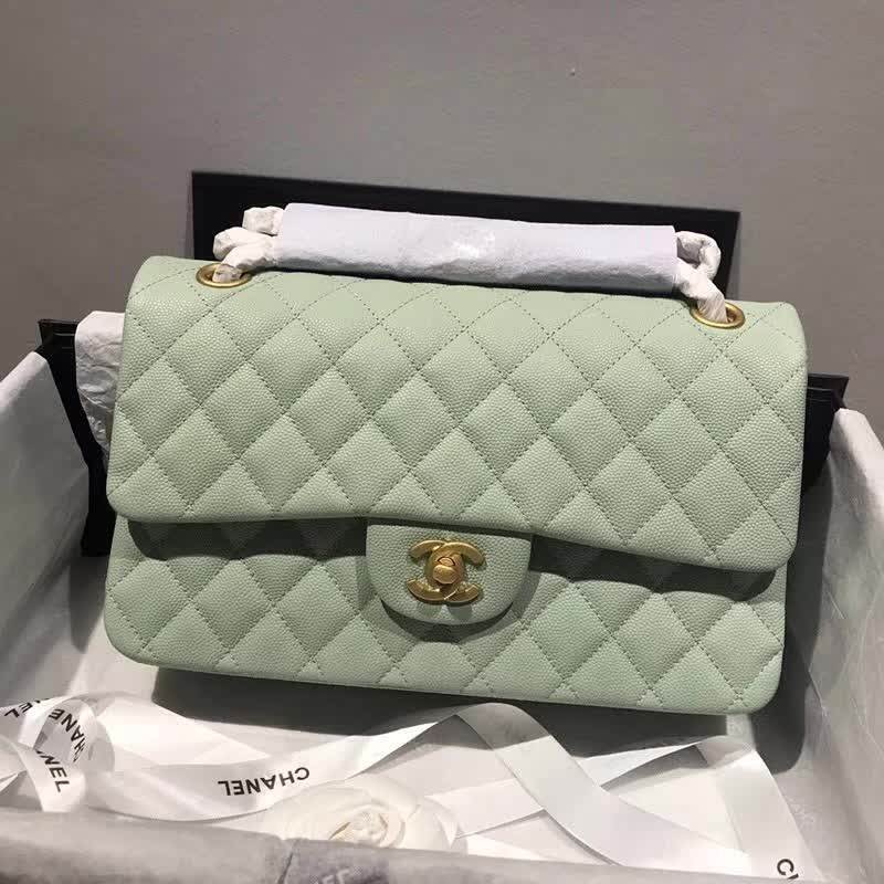 high quality handbag 119010 caviar genuine leather flap bag 1112