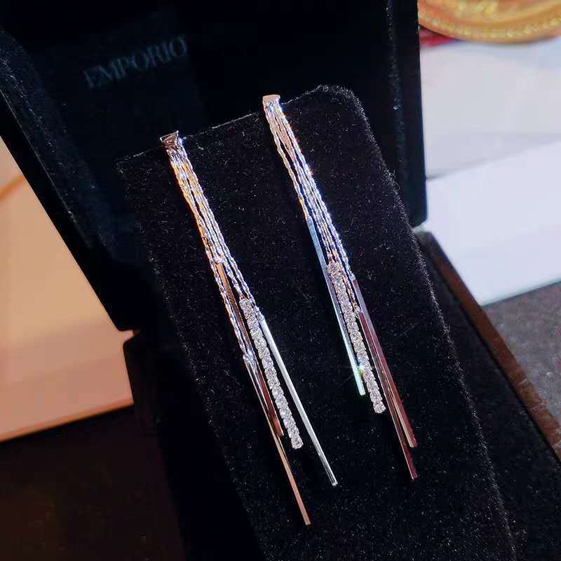 韩国S925银针小清新耳环百搭气质心形珍珠耳饰个性防过敏耳钉批发