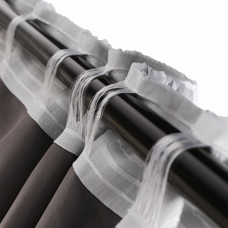 2-in-1 Hanging Hook Belt Back Tab Sheer Blackout Curtain Layered Mix Match White Voile ELI
