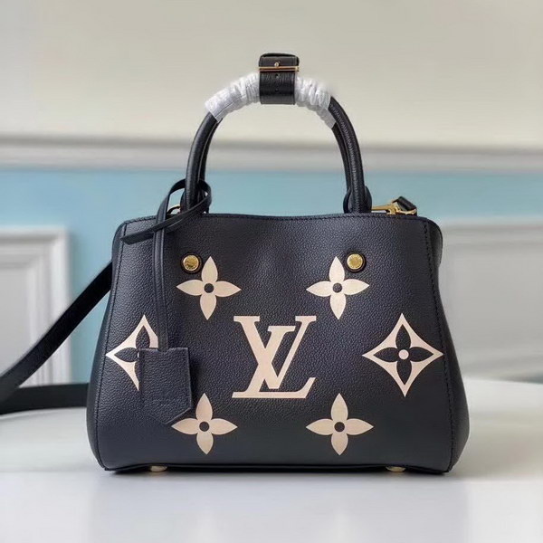 【原版皮】路易威登/LV Montaigne BB手袋，将Monogram图案先印染后压印于粒面皮革，与挺括线条相辅相成，有立体感的造型与精巧的内部设计，款号：M41053