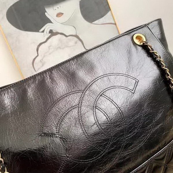 【原版皮】香奈儿/Chanel 购物袋，采用进口油腊牛皮，配顶级精美古铜金五金，非常高档新颖独特 ，休闲时尚，旅游购物最佳选择，款号：AS8345