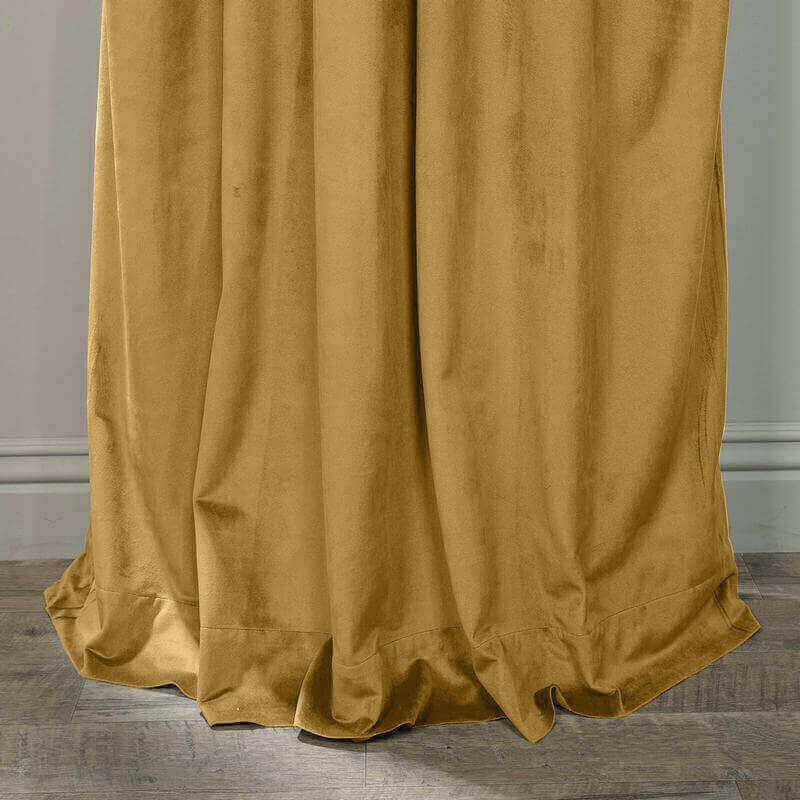 Set of 2 Back Tab and Rod Pocket 2 IN 1 Unlined Velvet Drape Birkin