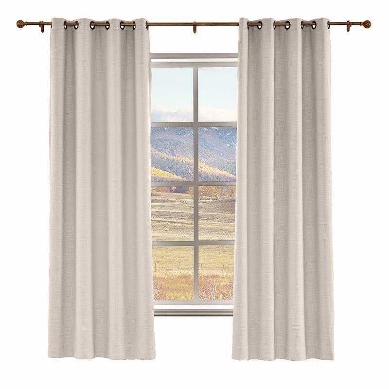 LIZ Polyester Linen Curtain Drapery Custom