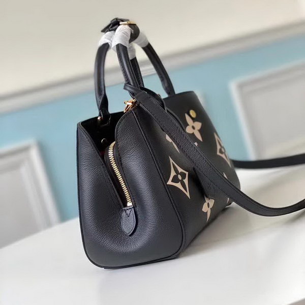 【原版皮】路易威登/LV Montaigne BB手袋，将Monogram图案先印染后压印于粒面皮革，与挺括线条相辅相成，有立体感的造型与精巧的内部设计，款号：M41053