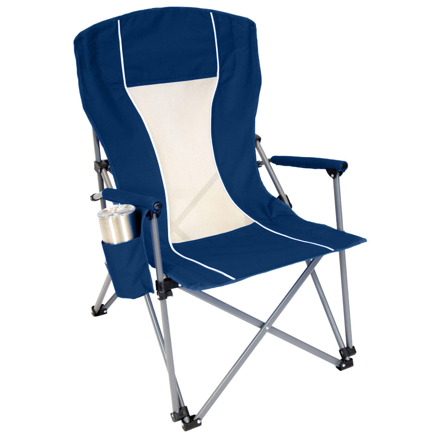Member&s Mark Folding Hard Arm Chair - Blue