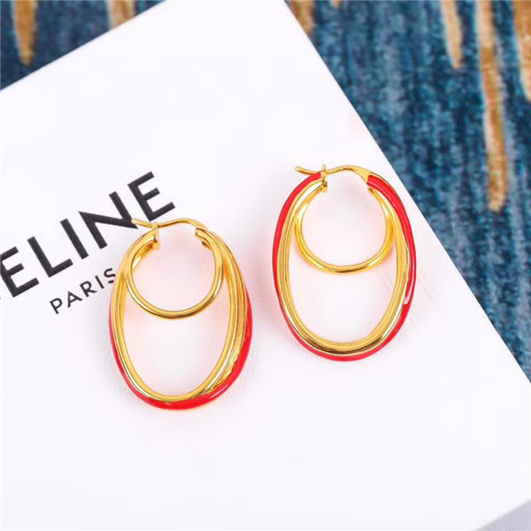 20秋季最新专柜款-Celine最新爆款系列椭圆圈圈耳环，满足你的各种场合搭配，一百万个推荐
